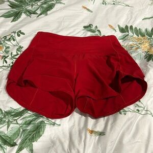 Red Lululemon Shorts